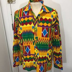 MEN'S AFRICAN MULTICOLOR SHIRTS SIZE L